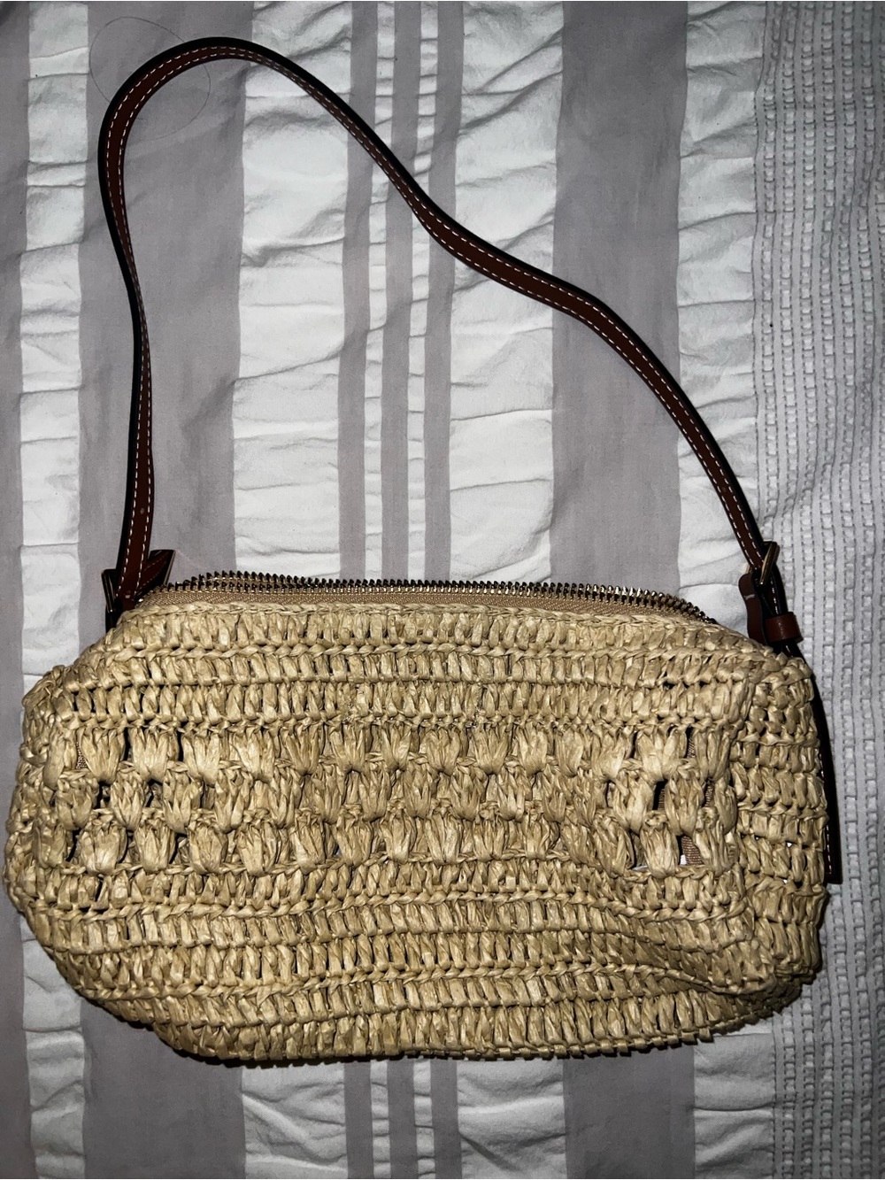 H&M straw barrel bag